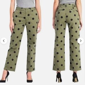 J. Crew Boyfriend Chino Pant in Polka Dot